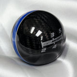 Mugen 5-Speed Carbon Fiber Shift Knob with Blue Line