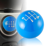 6 Speed Fuckin' Fast Round Ball BLUE Gear Shift Knob Lever M8 M10 M12 Thread