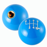 6 Speed Fuckin' Fast Round Ball BLUE Gear Shift Knob Lever M8 M10 M12 Thread