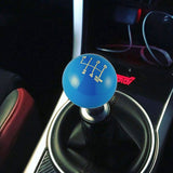 6 Speed Fuckin' Fast Round Ball BLUE Gear Shift Knob Lever M8 M10 M12 Thread