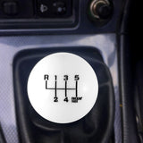 6 Speed Fuckin' Fast Round Ball White Gear Shift Knob Lever M8 M10 M12 Thread