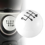 6 Speed Fuckin' Fast Round Ball White Gear Shift Knob Lever M8 M10 M12 Thread