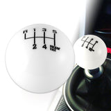 6 Speed Fuckin' Fast Round Ball White Gear Shift Knob Lever M8 M10 M12 Thread