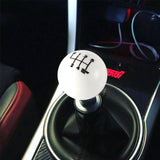 6 Speed Fuckin' Fast Round Ball White Gear Shift Knob Lever M8 M10 M12 Thread