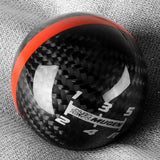 Mugen Carbon Fiber 5-Speed Shift Knob with Red Line