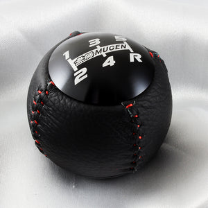 Mugen 5-Speed Black Shift Knob with PVC Leather