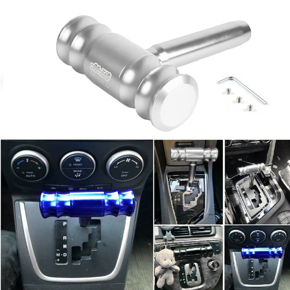 Silver MUGEN Honda Civic Type R Car Shift Knob Aircraft Joystick Transmission Racing Gear Shifter