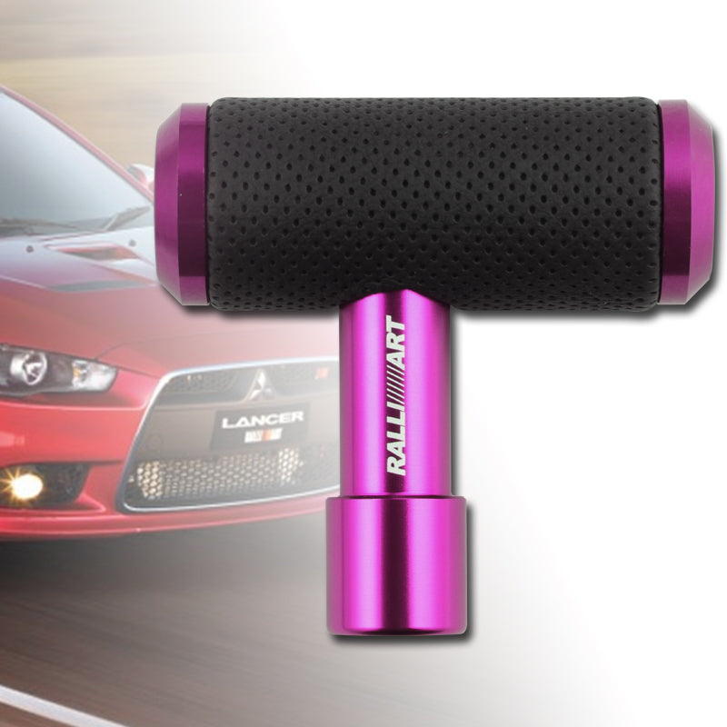TRD Style Leather & Aluminum Aircraft Joystick Shift Knob For Racing - M8 M10 M12 Threads