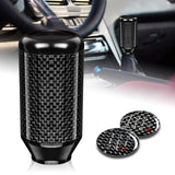 Universal 82MM - Black Carbon Fiber Car Auto Manual Gear Stick Lever Shift Knob