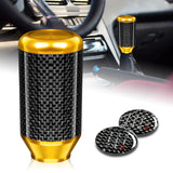 Universal 82MM - Gold Carbon Fiber Car Auto Manual Gear Stick Lever Shift Knob