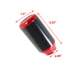 Universal 82MM - Red Carbon Fiber Car Auto Manual Gear Stick Lever Shift Knob