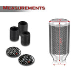 Universal 82MM - Silver Carbon Fiber Car Auto Manual Gear Stick Lever Shift Knob