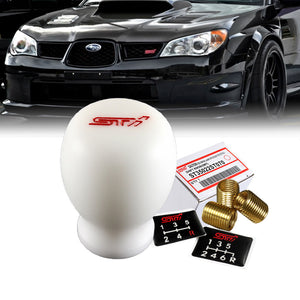 STi White Duracon Shift Knob for Subaru