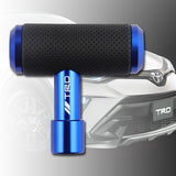 TRD Leather Car Shift Knob Aircraft Joystick Transmission Racing Gear Blue