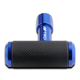 TRD Leather Car Shift Knob Aircraft Joystick Transmission Racing Gear Blue