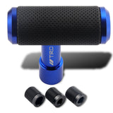 TRD Leather Car Shift Knob Aircraft Joystick Transmission Racing Gear Blue