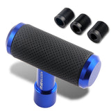 MUGEN Leather Car Shift Knob Aircraft Joystick Transmission Racing Gear Blue