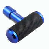 MUGEN Leather Car Shift Knob Aircraft Joystick Transmission Racing Gear Blue