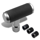 MUGEN Leather Car Shift Knob Aircraft Joystick Transmission Racing Gear Silver
