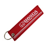 Embroidery JDM FIT RS RACING DOUBLE SIDE Racing Cell Holders Keychain Keyring X2