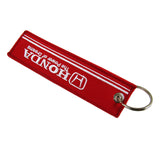 Embroidery JDM FIT RS RACING DOUBLE SIDE Racing Cell Holders Keychain Keyring X2