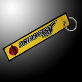 DOUBLE SIDED EMBROIDERED KEYCHAIN TAG For JDM J'S Racing CELL HOLDERS KEYRING X2