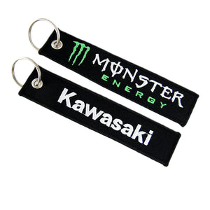 ENERGE DRINK DOUBLE SIDED EMBROIDERED KEYCHAIN For MONSTER CELL HOLDERS KAWASAKI