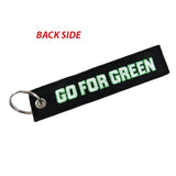 EMBROIDERED DOUBLE SIDED KEYCHAIN TAG JDM TAKATA Racing CELL HOLDERS KEYRING X2