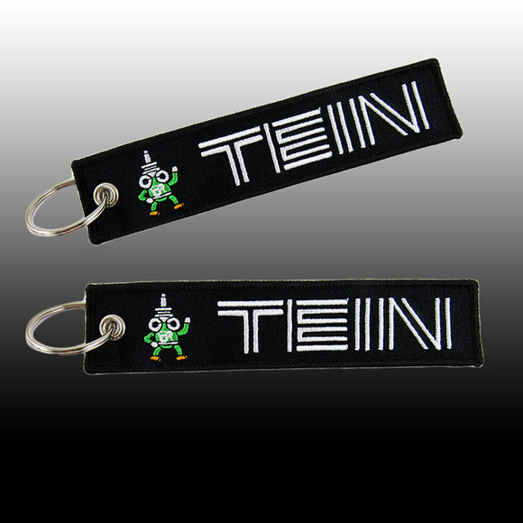 DOUBLE SIDE EMBROIDERED KEY TAG JDM TEIN RACING KEYCHAIN CELL HOLDERS KEYRING X2