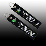 DOUBLE SIDE EMBROIDERED KEY TAG JDM TEIN RACING KEYCHAIN CELL HOLDERS KEYRING X2