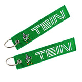 DOUBLE SIDE EMBROIDERED KEY TAG JDM TEIN RACING KEYCHAIN CELL HOLDERS KEYRING X2