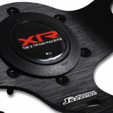 Xtreme Racers Type D 330mm Deep Dished Suede Steering Wheel with Logo Horn Button For J’s Racing New
