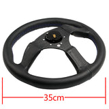 340mm KEY's Racing Deep Dish Embroidery Leather Steering Wheel MOMO Spoon Sports OMP SPC Performance Drifting Rally New