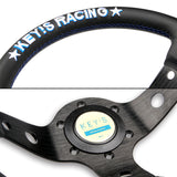 340mm KEY's Deep Dish Leather Steering Wheel OMP Racing SPC Performance Drifting Rally New