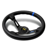 Blue Line 350mm Racing Steering Wheel Microfiber Leather For BKYL00 momo hub X1