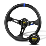 Blue Line 350mm Racing Steering Wheel Microfiber Leather For BKYL00 momo hub X1