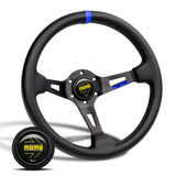 Blue Line 350mm Racing Steering Wheel Microfiber Leather For BKYL00 momo hub X1