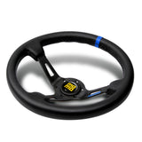 Blue Line 350mm Racing Steering Wheel Microfiber Leather For BKYL momo hub X1