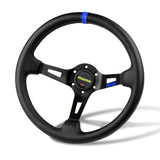 Blue Line 350mm Racing Steering Wheel Microfiber Leather For YO momo hub X1