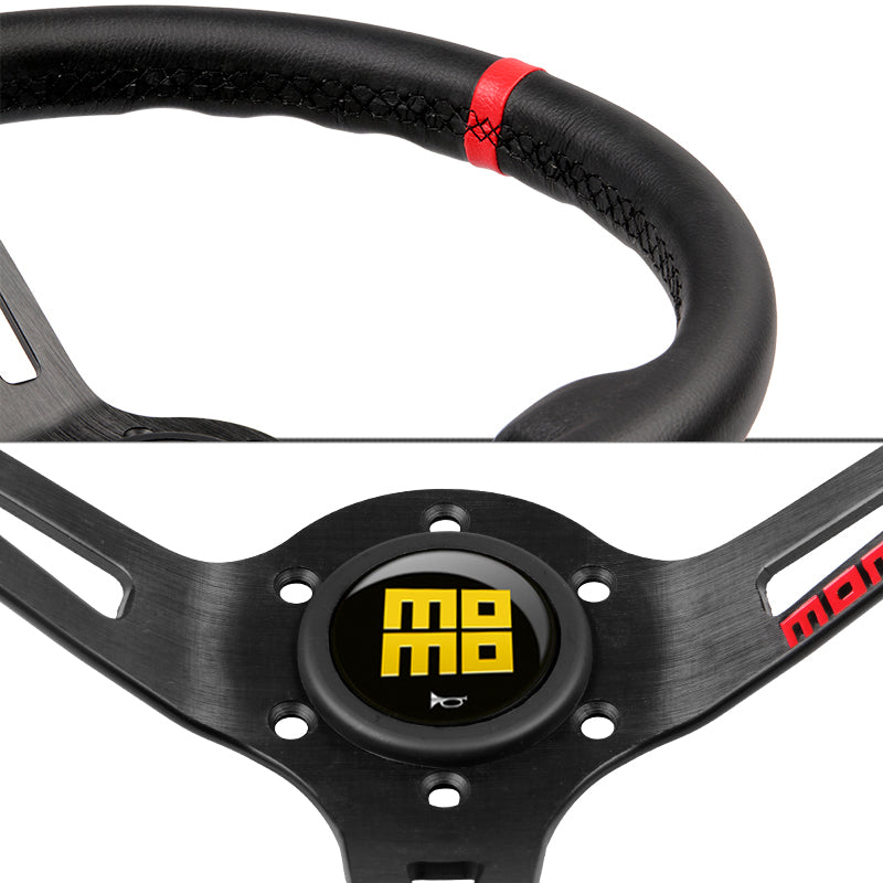 Red Line 350mm Racing Steering Wheel Microfiber Leather For yellow