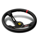 Red Line 350mm Racing Steering Wheel Microfiber Leather For yellow momo hub X1
