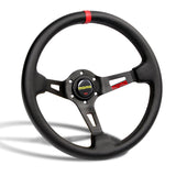 Red Line 350mm Racing Steering Wheel Microfiber Leather For YO momo hub X1