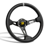 Deep Dished 350mm Racing Steering Wheel Microfiber Leather For momo hub X1 (BKYL
