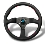 UNIVERSAL 350mm 14" SPOON SPORT STYLE Deep Dish Leather Steering Wheel For HONDA