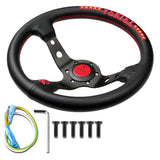 330mm Deep Dish Racing Drift Rally Tuning Sport Embroidery Vertex Steering Wheel