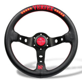 330mm Deep Dish Racing Drift Rally Tuning Sport Embroidery Vertex Steering Wheel