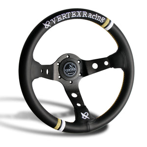 330mm Vertex Leather Deep Dish Modified Steering Wheel Sports Steering Wheel