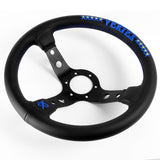 1996 Vertex Leather Deep Dish 330mm Steering Wheel For OMP MOMO Rac Blue Stitch