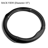 15" Carbon Fiber Style Quality Leather Car Steering Wheel Cover For All NISSAN NEW x1