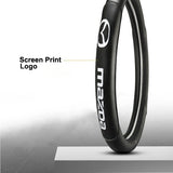 MAZDA MazdaSpeed Set of Car 15" Steering Wheel Cover Quality Leather with Exquisite Clock